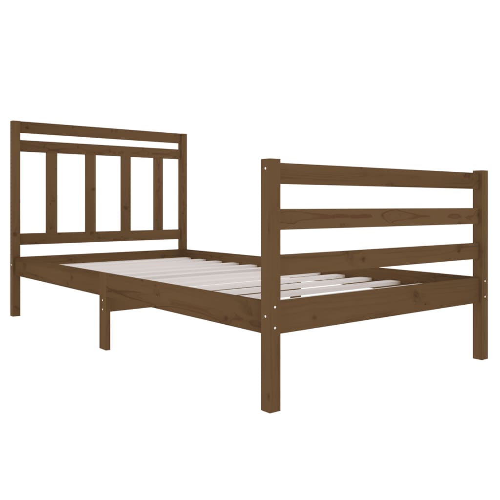 

vidaXL Bedframe massief hout honingbruin 100x200 cm