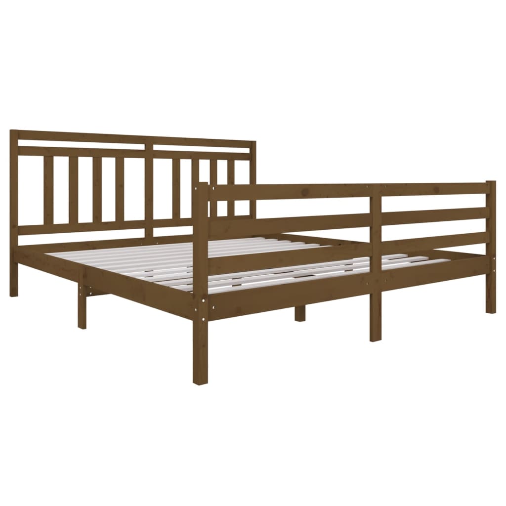 

vidaXL Bedframe massief hout honingbruin 180x200 cm 6FT Super King