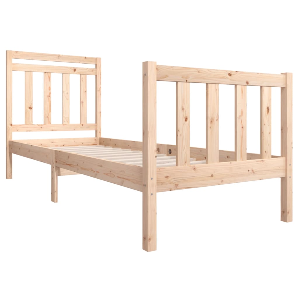 vidaXL Bedframe massief hout 75x190 cm afbeelding