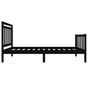 Rám postele černý 75 x 190 cm Small Single masivní dřevo - obrázek 5