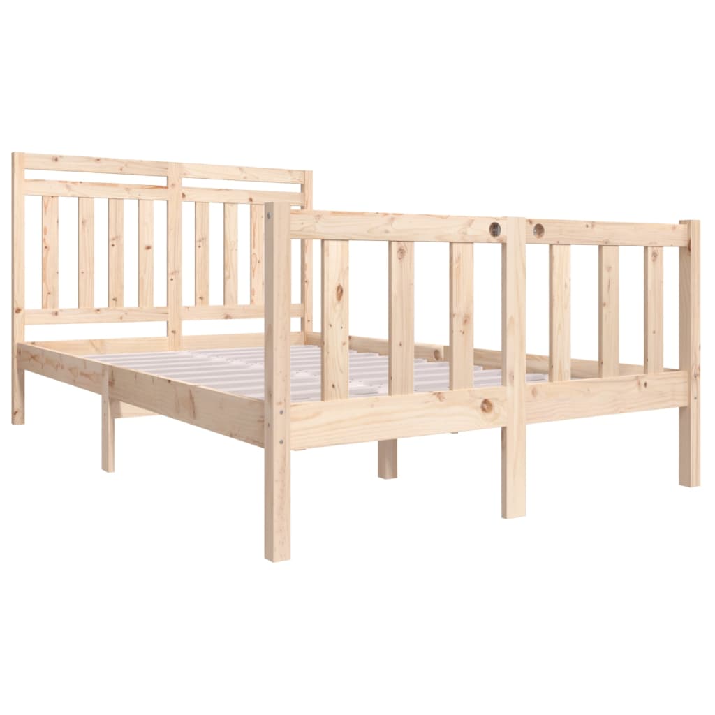 vidaXL Bedframe massief hout 120x190 cm afbeelding