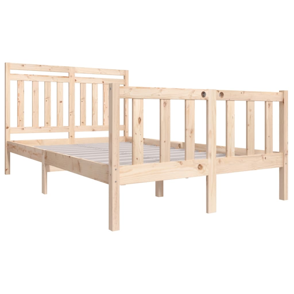 

vidaXL Bedframe massief hout 135x190 cm 4FT6 Double