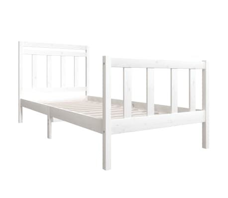 vidaXL Cadre de lit sans matelas blanc bois massif 90x200 cm