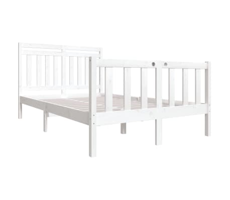 vidaXL Cadre de lit sans matelas blanc bois massif 120x200 cm