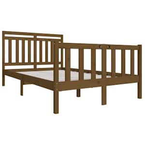 vidaXL Lovos rėmas, medaus rudos spalvos, 140x200cm, medienos masyvas