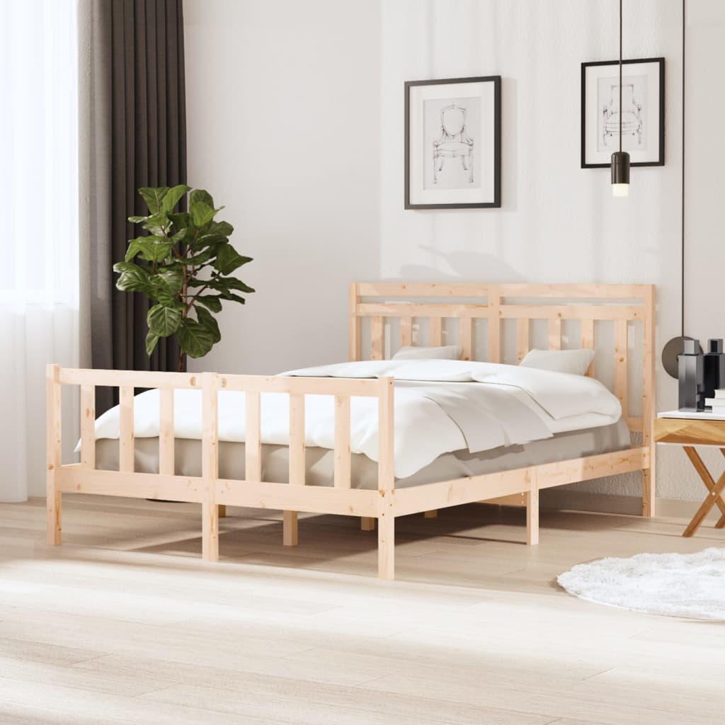 Rám postele 150 x 200 cm King Size masivní dřevo