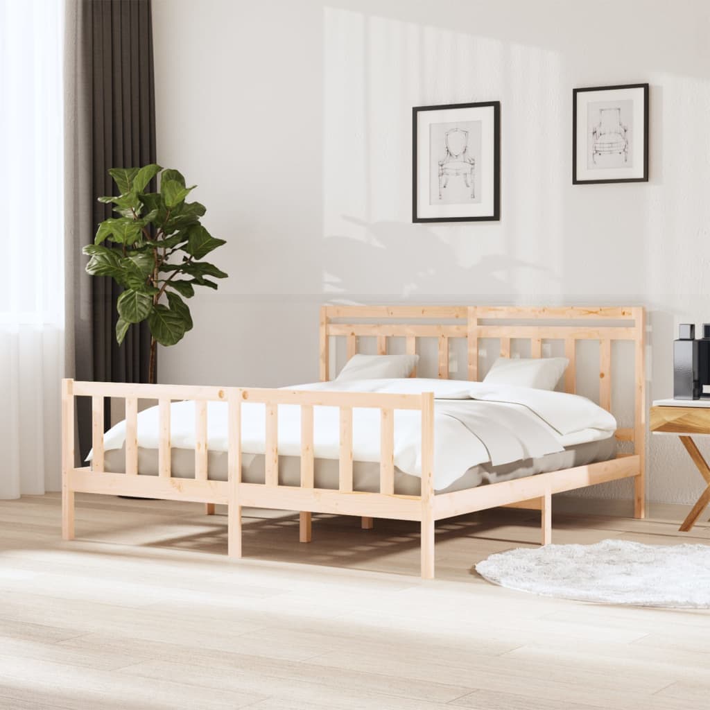 vidaXL Rám postele masivní dřevo 160 x 200 cm