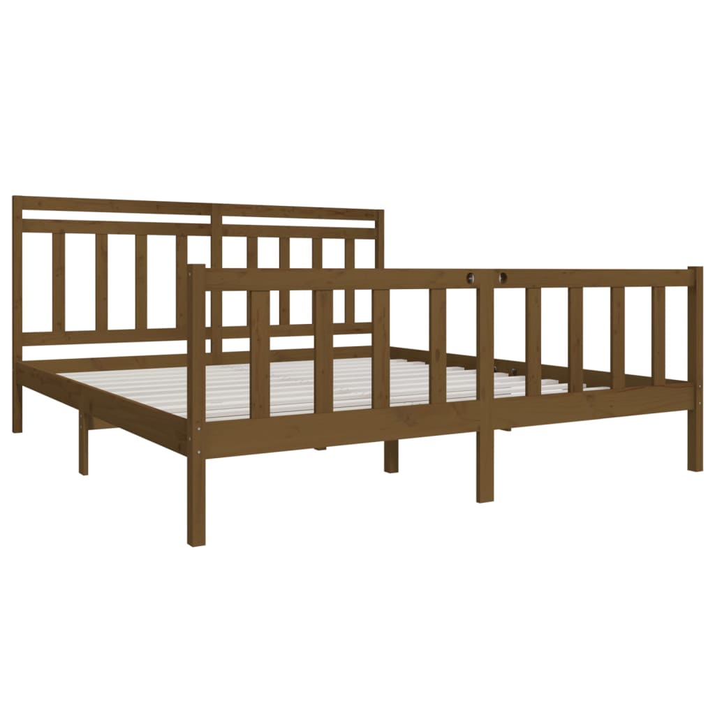 

vidaXL Bedframe massief hout honingbruin 180x200 cm 6FT Super King