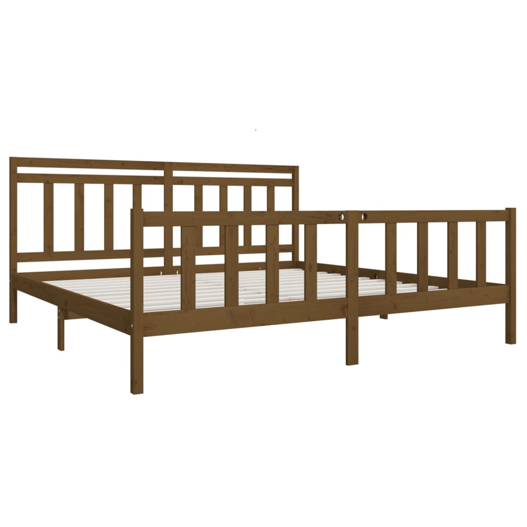 

vidaXL Bedframe massief hout honingbruin 200x200 cm