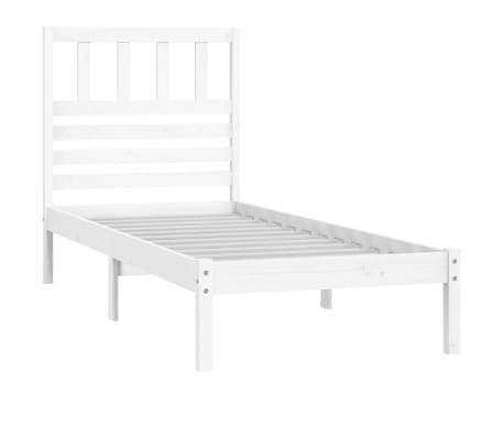 vidaXL Cadre de lit sans matelas blanc 90x190 cm bois de pin massif