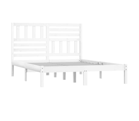 vidaXL Bedframe zonder matras massief grenenhout wit 120x190 cm