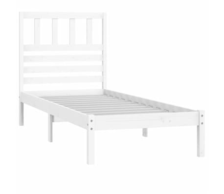 vidaXL Estructura de cama sin colchón madera de pino blanca 90x200 cm