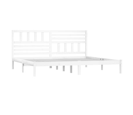 vidaXL Massivholzbett ohne Matratze Wei&szlig; 180x200 cm Kiefernholz