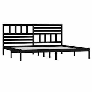 Rám postele černý masivní borovice 200 x 200 cm - obrázek 3