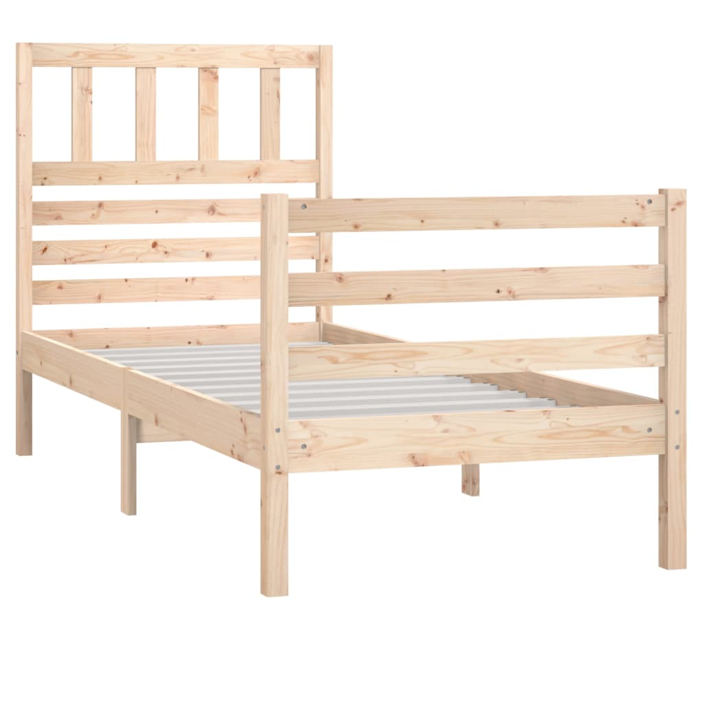 vidaXL Bedframe massief hout 90x190 cm afbeelding