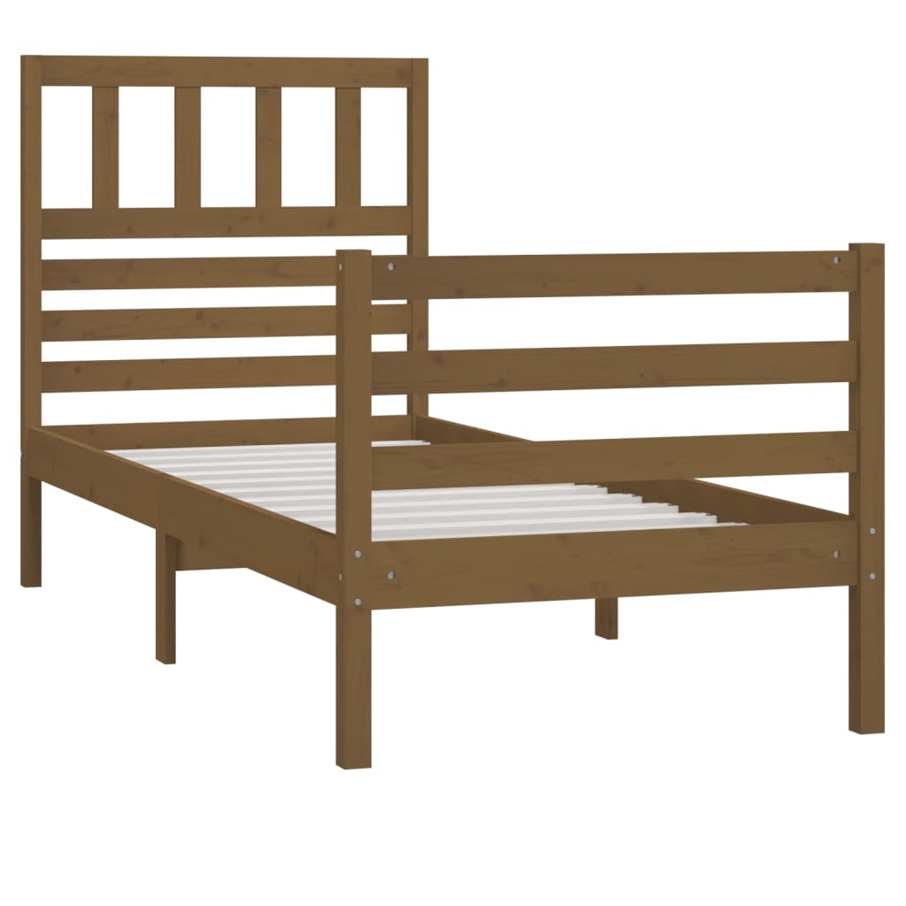 

vidaXL Bedframe massief hout honingbruin 90x200 cm