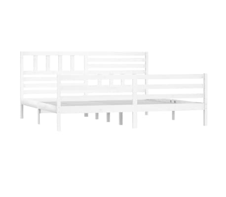 vidaXL Cadre de lit sans matelas blanc 180x200 cm bois massif