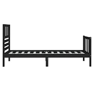 Rám postele černý 75 x 190 cm Small Single masivní dřevo - obrázek 5
