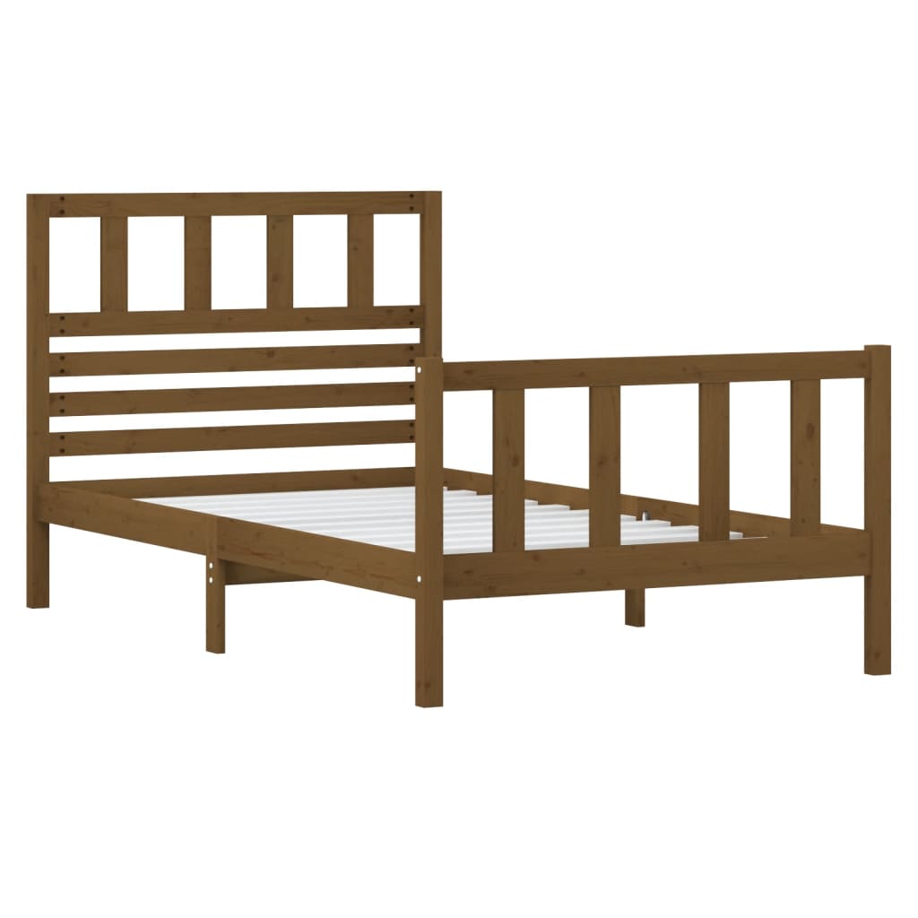 

vidaXL Bedframe massief hout honingbruin 90x190 cm 3FT single