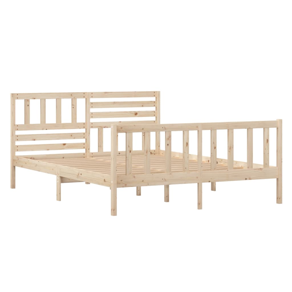 vidaXL Bedframe massief hout 120x190 cm afbeelding