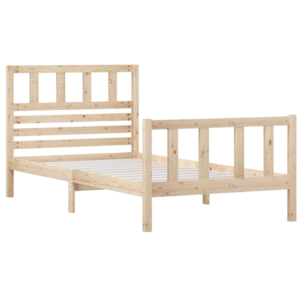 vidaXL Bedframe massief hout 90x200 cm afbeelding