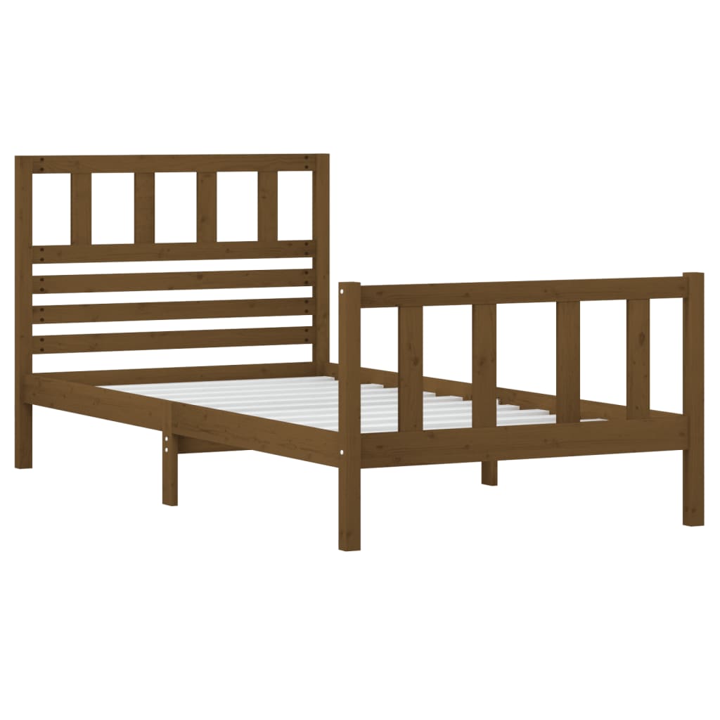 

vidaXL Bedframe massief hout honingbruin 90x200 cm
