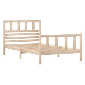 vidaXL Bed Frame without Mattress Solid Wood 100x200 cm (810072+814129)