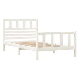 vidaXL Sengeramme hvit heltre 100x200 cm