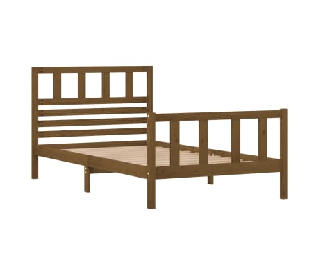 vidaXL Sengeramme honningbrun heltre 100x200 cm