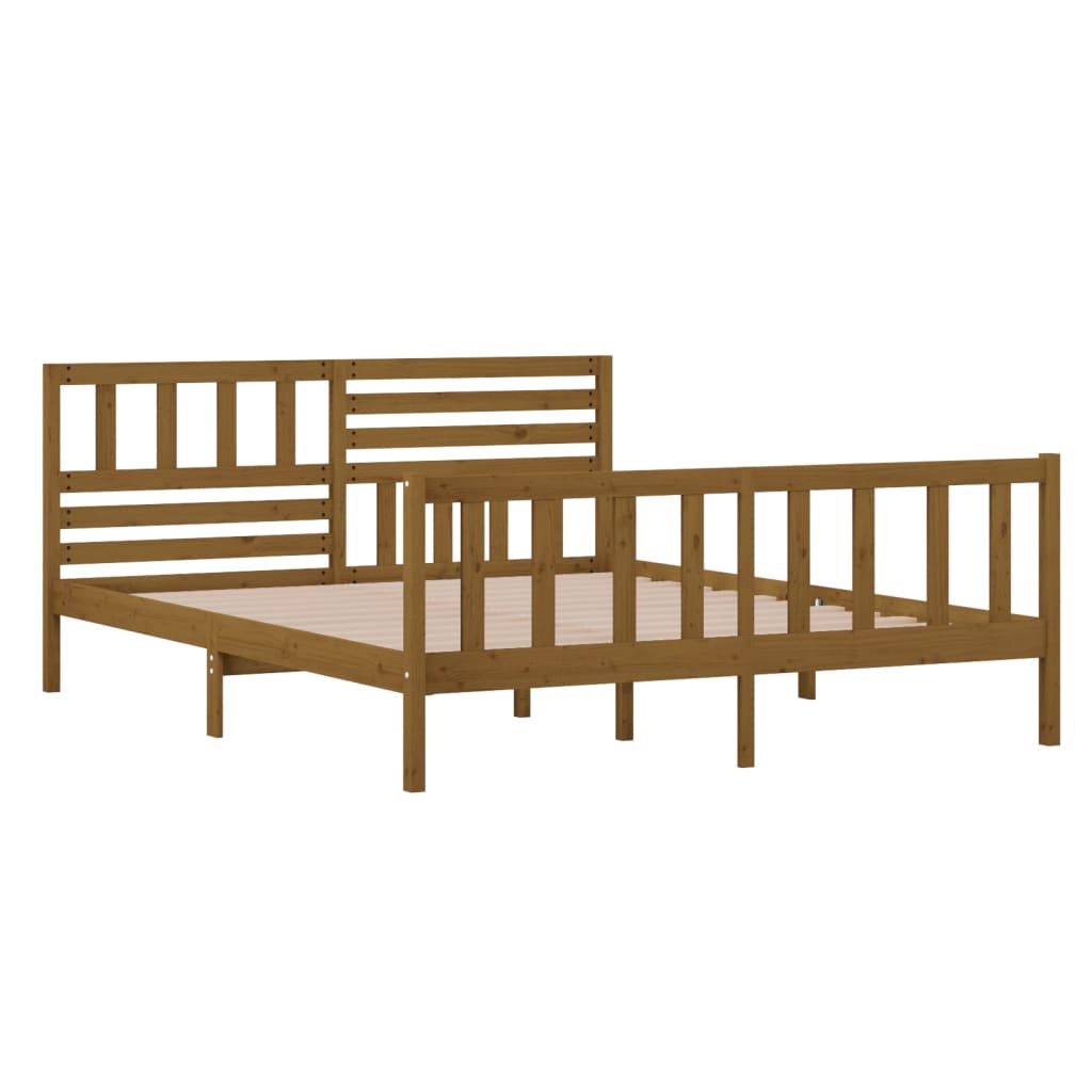 

vidaXL Bedframe massief hout honingbruin 120x200 cm