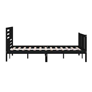 Rám postele černý 180 x 200 cm Super King masivní dřevo - obrázek 6