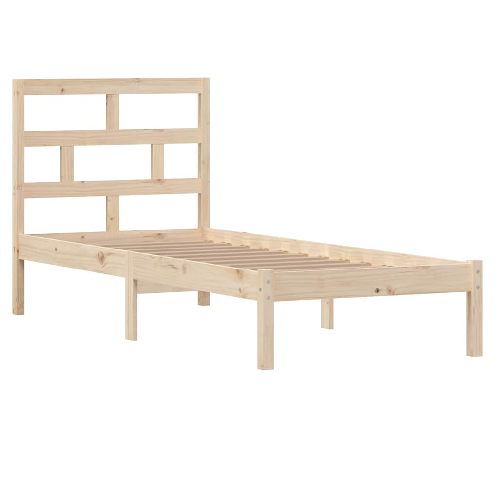 

vidaXL Bedframe massief hout 75x190 cm 2FT6 small single