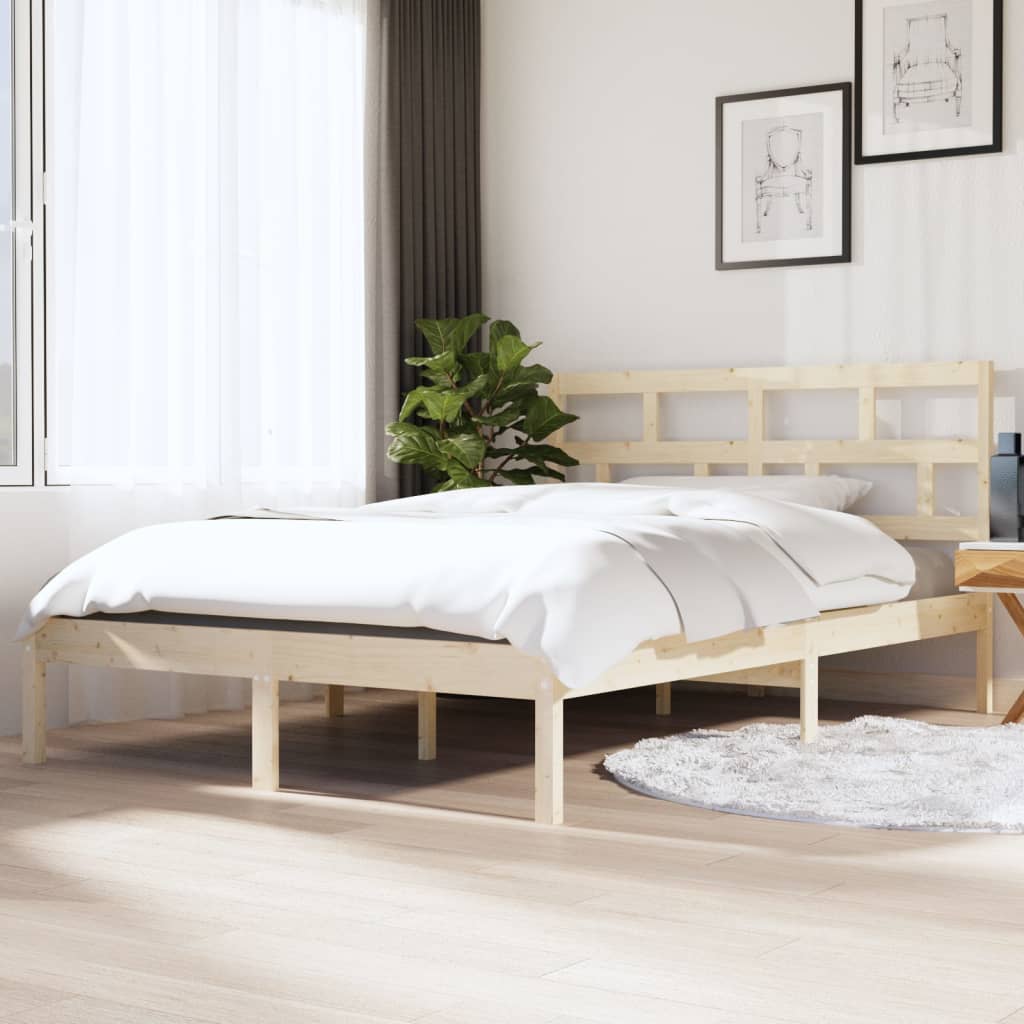 Rám postele 135 x 190 cm Double masivní dřevo