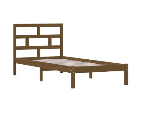 vidaXL Sengeramme honningbrun heltre furu 100x200 cm