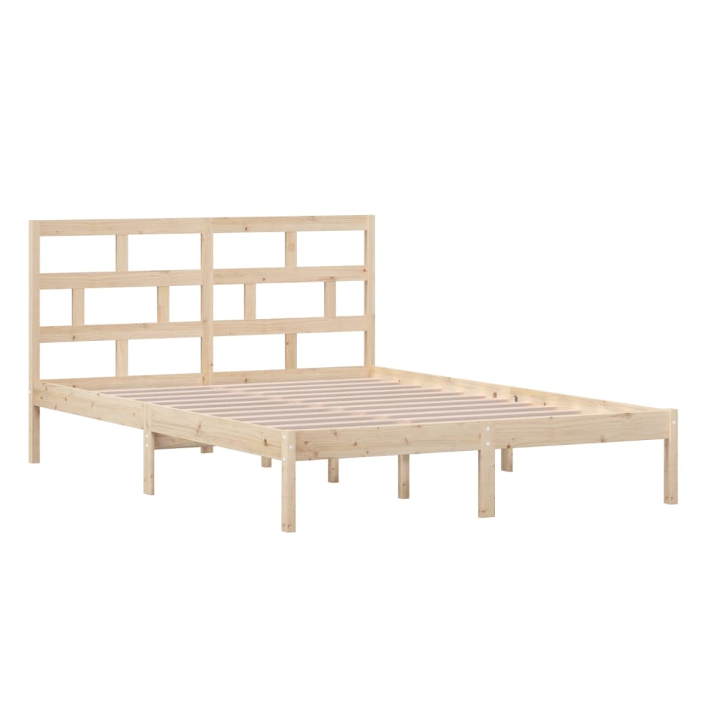 vidaXL Bedframe massief grenenhout 140x200 cm afbeelding