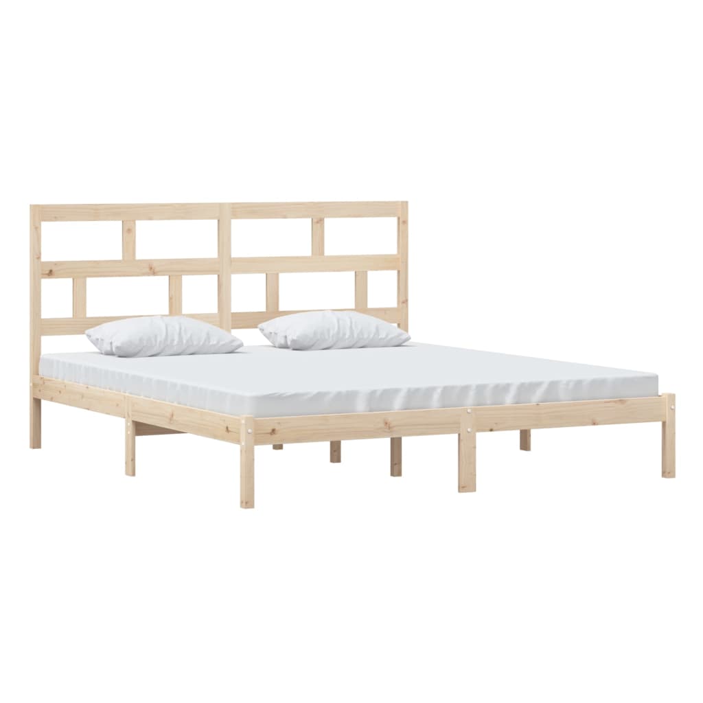 vidaXL Bedframe massief hout 180x200 cm afbeelding