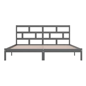 Rám postele šedý masivní borovice 200 x 200 cm - obrázek 5