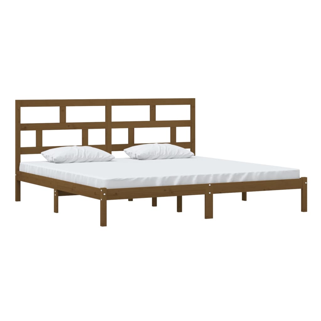 vidaXL Bedframe massief grenenhout honingbruin 200x200 cm afbeelding