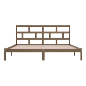 Rám postele medově hnědý masivní borovice 200 x 200 cm - obrázek 5