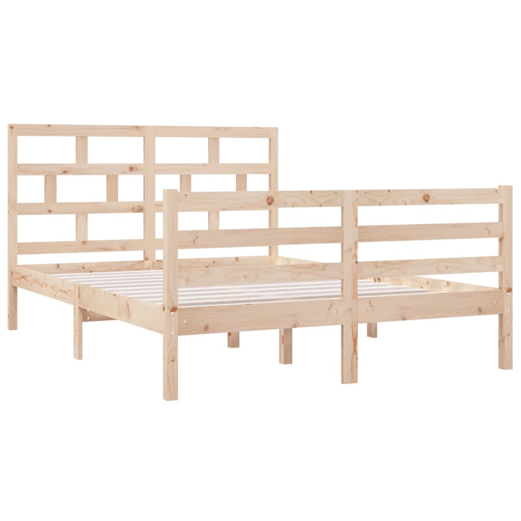 

vidaXL Bedframe massief hout 135x190 cm 4FT6 Double