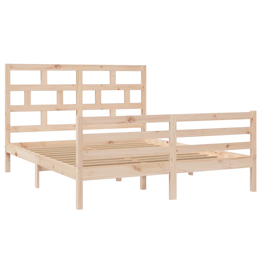 vidaXL Bedframe massief hout 150x200 cm 5FT King Size