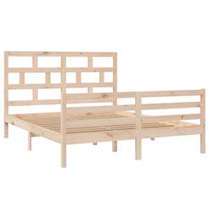 vidaXL Sengeramme 150x200 cm King Size heltre