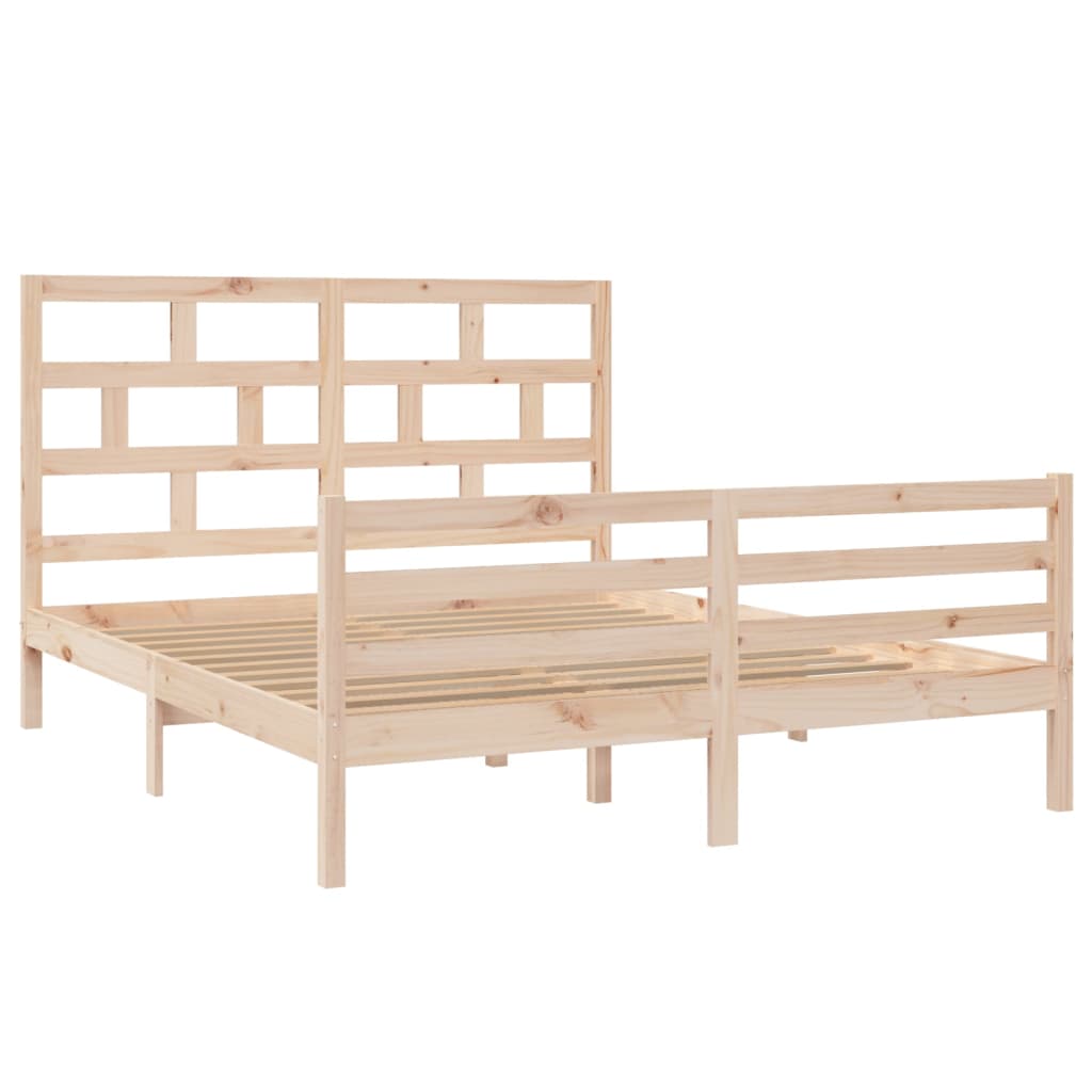 vidaXL Bedframe massief grenenhout 160x200 cm afbeelding