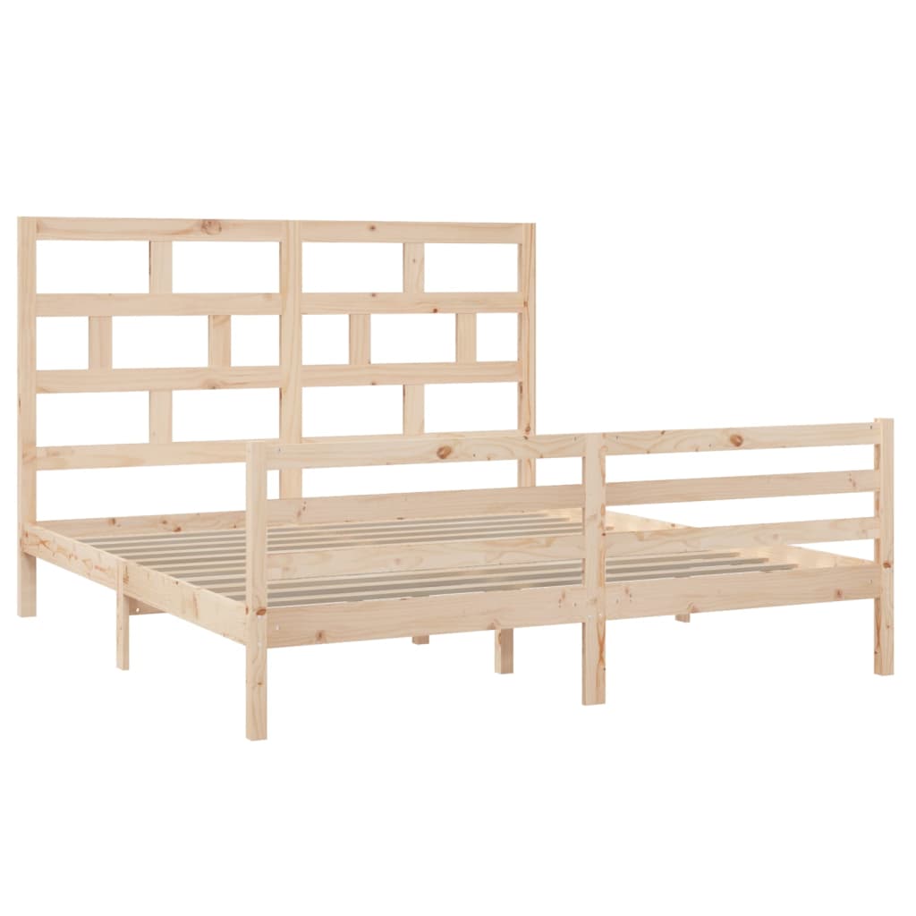 vidaXL Bedframe massief hout 180x200 cm afbeelding