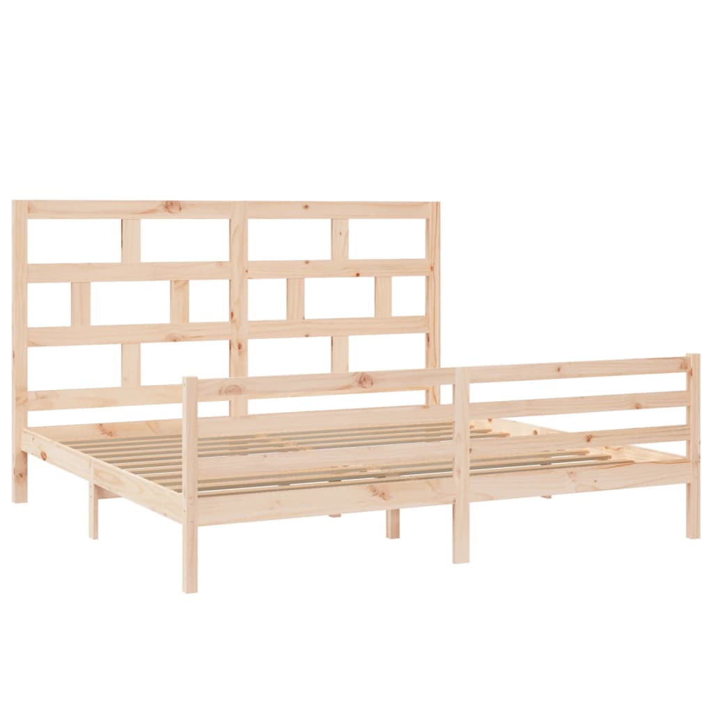 vidaXL Bedframe massief grenenhout 200x200 cm afbeelding