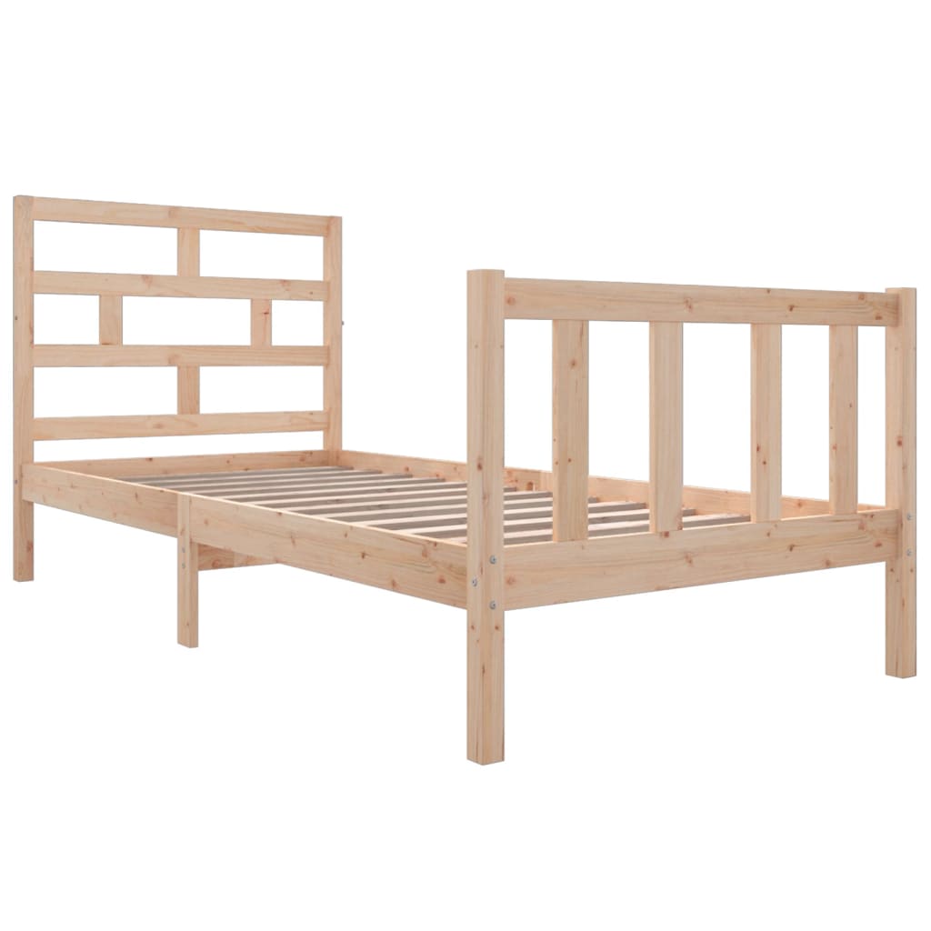 

vidaXL Bedframe massief grenenhout 90x190 cm 3FT Single