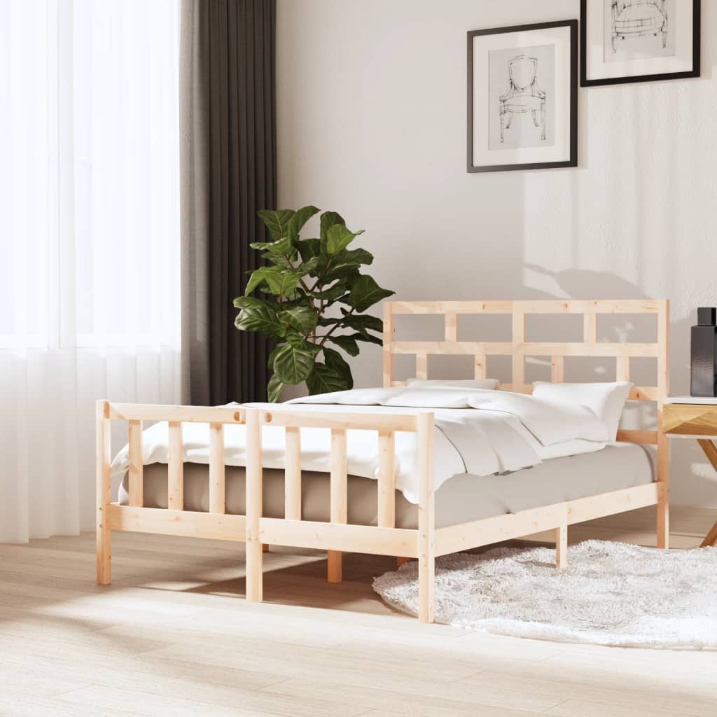 vidaXL Rama ��ka, lite drewno sosnowe, 120x200 cm