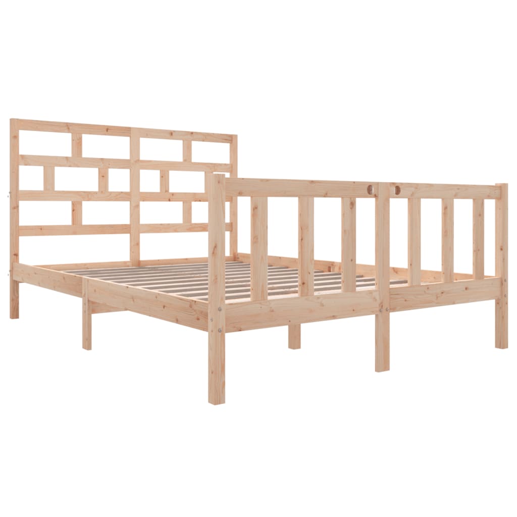 vidaXL Bedframe massief grenenhout 140x200 cm afbeelding