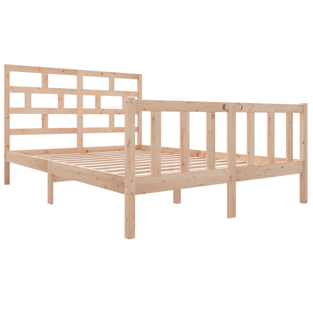 

vidaXL Bedframe massief grenenhout 150x200 cm 5FT King Size