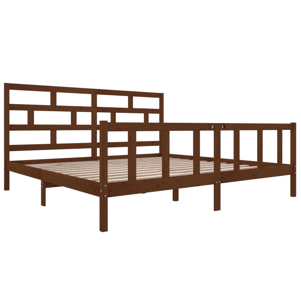 

vidaXL Bedframe massief grenenhout honingbruin 200x200 cm